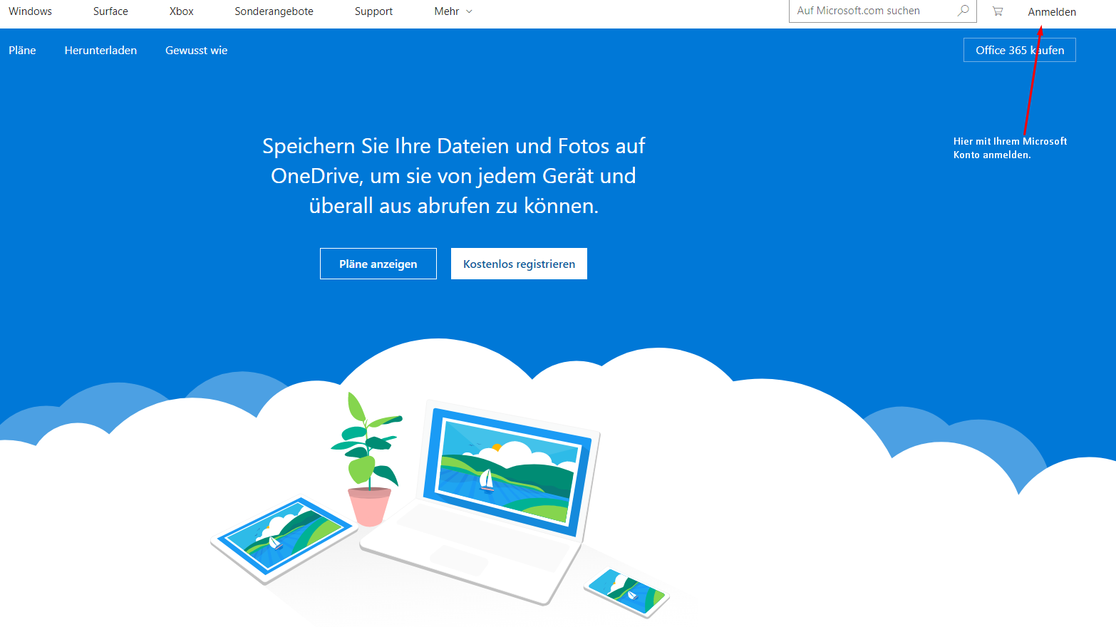 OneDrive Login So klappt